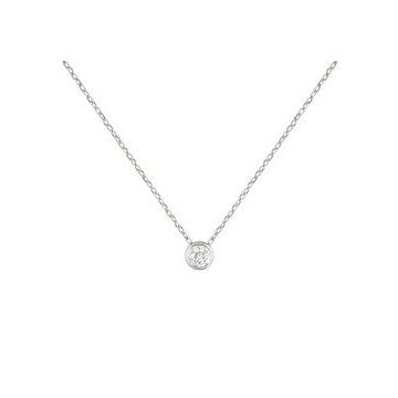 Collier Diamant 0,08 42 Cm Or Blanc