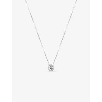 Collier Diamant 0,12 42 Cm Or Blanc