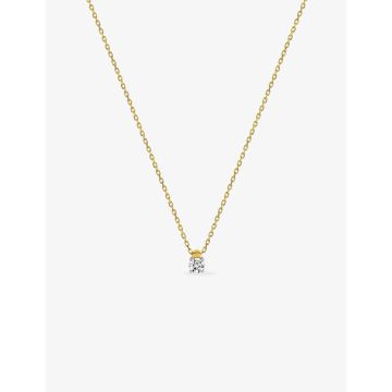 Collier Diamant 0.10 Bicolore Or375