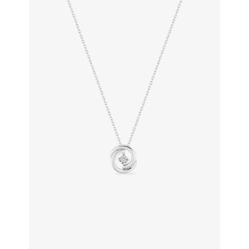 Collier Diamant 0.015ct Or Blanc