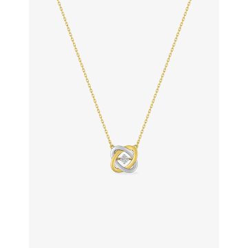 Collier Diamant 0.01 Bicolore