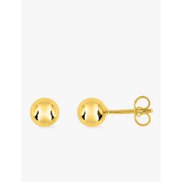 Boucles D'oreilles Or 9ct Jaune 6 Mm