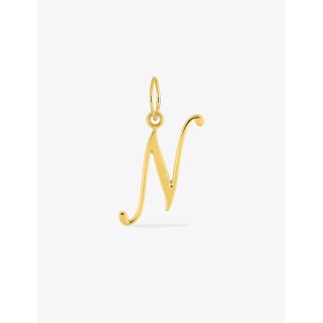 Pendentif Lettre N Or 9ct Jaune
