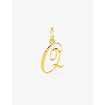 Pendentif Lettre Q Or 9ct Jaune