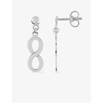 Boucles D'oreilles  Pendantes Infini Or Blanc