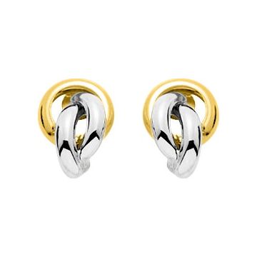 Boucles D'oreilles  Créoles Or Jaune+Rh