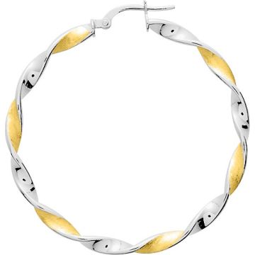 Créoles Or Jaune+Rh