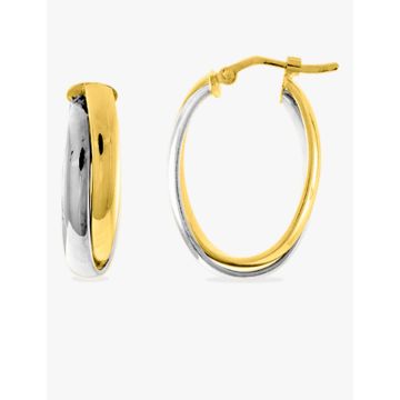 Créoles or375 jaune rhodium