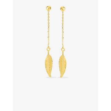 Boucles D'oreilles  Pendantes Tout Métal Or Jaune