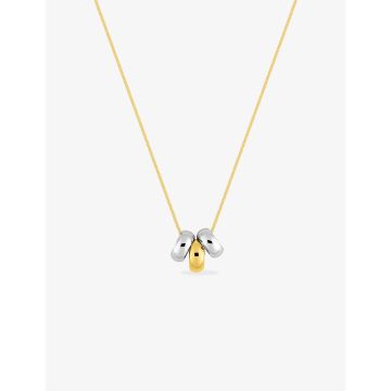 Collier or375 jaune rhodium