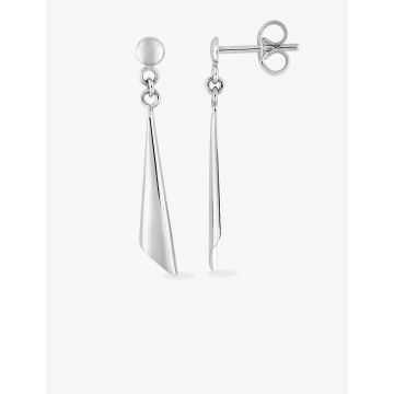 Boucles D'oreilles  Pendantes Or Blanc