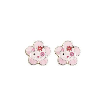 Boucles D'oreilles  Clou Oxyde De Zirconium Bicolore
