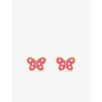 Boucles D'oreilles  Clou Laque Or Jaune