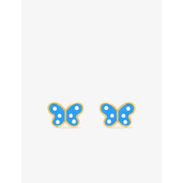 Boucles D'oreilles  Clou Laque Or Jaune