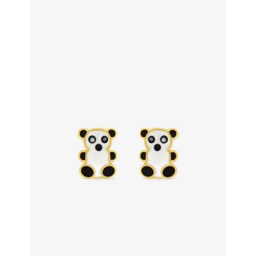 Boucles D'oreilles  Clou Laque Or Jaune