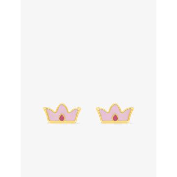 Boucles D'oreilles  Clou Laque Or Jaune