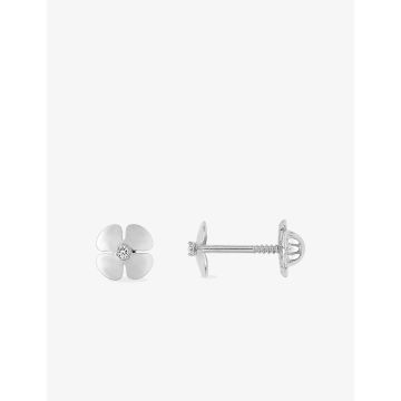 Boucles D'oreilles  Oxyde De Zirconium Or Blanc