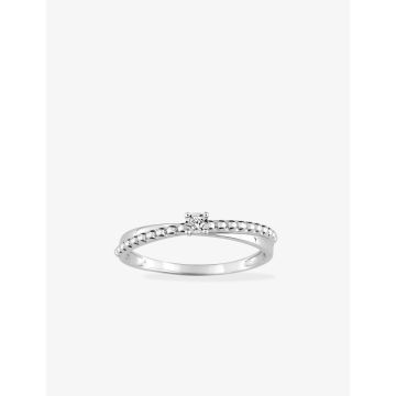 Bague Diamant 0.02ct Gh-P2p3 Or Blanc