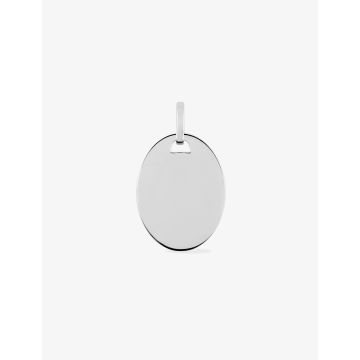 Pendentif Plaque Or Blanc