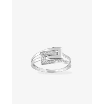 Bague Diamant 0.02ct Gh-P2p3 Or Blanc