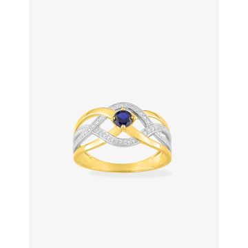 Bague Saphir Or Jaune+Rh