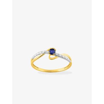 Bague Saphir Or Jaune+Rh