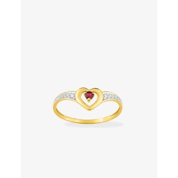 Bague Rubis Or Jaune+Rh