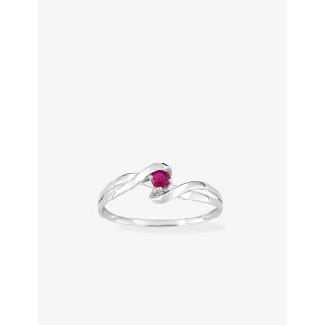 Bague Rubis Or Blanc