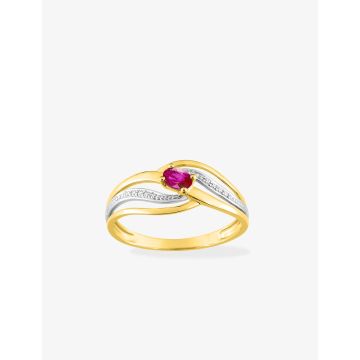 Bague Rubis Or Jaune+Rh