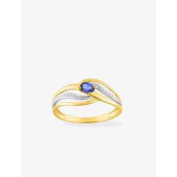 Bague Saphir Or Jaune+Rh