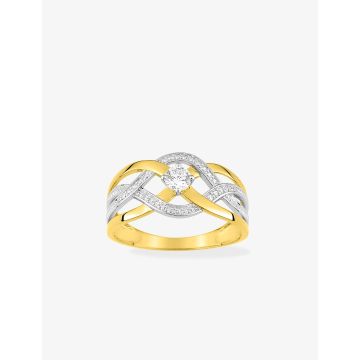 Bague Oxyde De Zirconium Bicolore