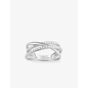 Bague Oxyde De Zirconium Or Blanc