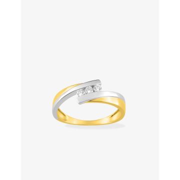Bague Oxyde De Zirconium Bicolore
