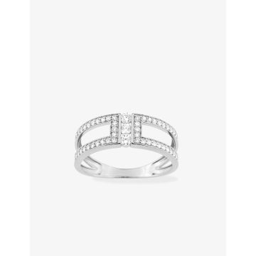 Bague Oxyde De Zirconium Or Blanc