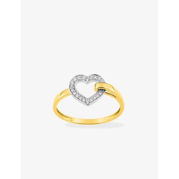 Bague Oxyde De Zirconium Or Jaune+Rh