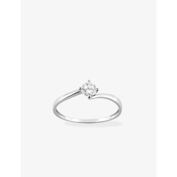 Bague Oxyde De Zirconium Or Blanc