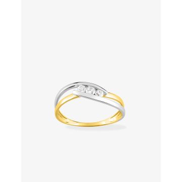Bague Oxyde De Zirconium Bicolore