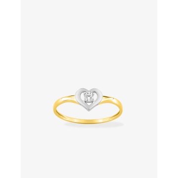 Bague Oxyde De Zirconium Or Jaune+Rh