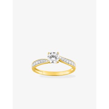 Bague Oxyde De Zirconium Or Jaune