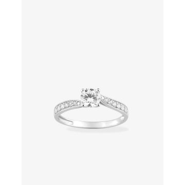Bague Oxyde De Zirconium Or Blanc