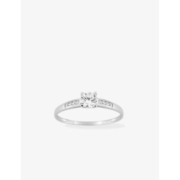Bague Oxyde De Zirconium Or Blanc