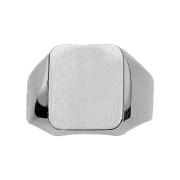 Chevalière Massive Or Blanc