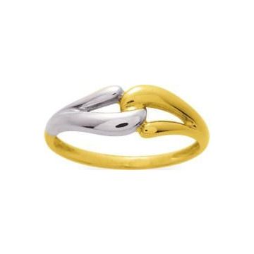 Bague fantaisie or jaune rhodié