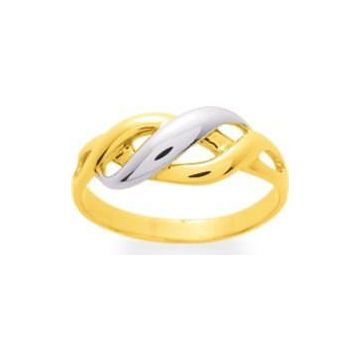 Bague fantaisie or jaune rhodié