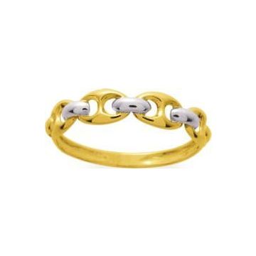Bague fantaisie or jaune rhodié