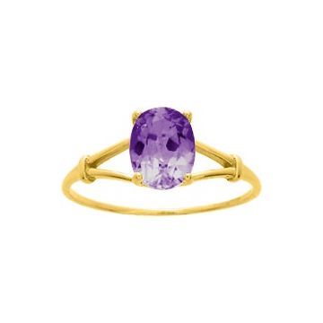 Bague Or Jaune Améthyste