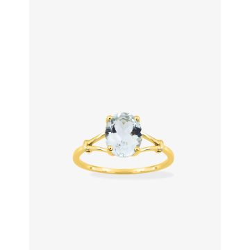 Bague aigue-marine or jaune