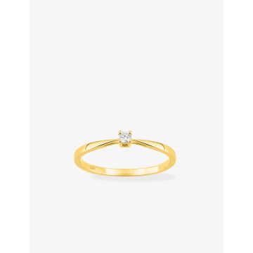 Solitaire Diamant 0.04ct Gh-Si Or Jaune