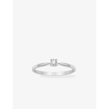Solitaire Diamant 0.08ct Gh-Si Or Blanc