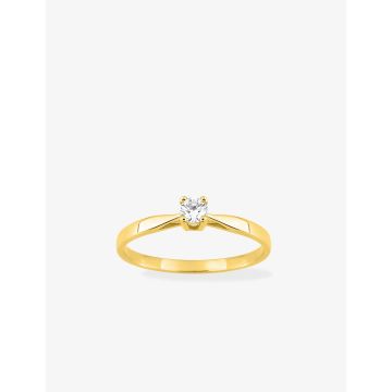 Solitaire Diamant 0.10ct Gh-Si Or Jaune